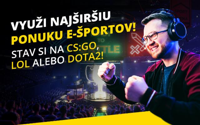 Najširšia ponuka e-športov je u nás!