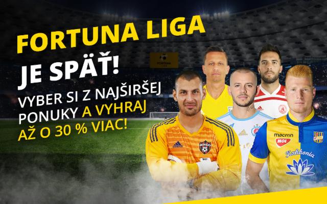 Uži si návrat Fortuna ligy naplno a vyhraj na tiketoch až o 30 % viac!