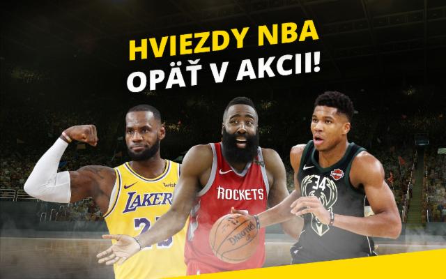 NBA je späť! Uži si návrat basketbalových hviezd spolu s nami!