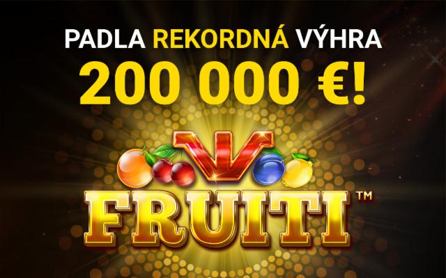 Rekordná výhra 200 000 eur v Casine!
