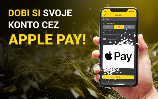 Využi na dobíjanie svojho konta novú službu - Apple Pay!