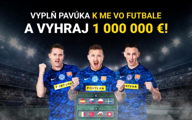 Vyplň futbalového pavúka a vyhraj 1 000 000 eur!