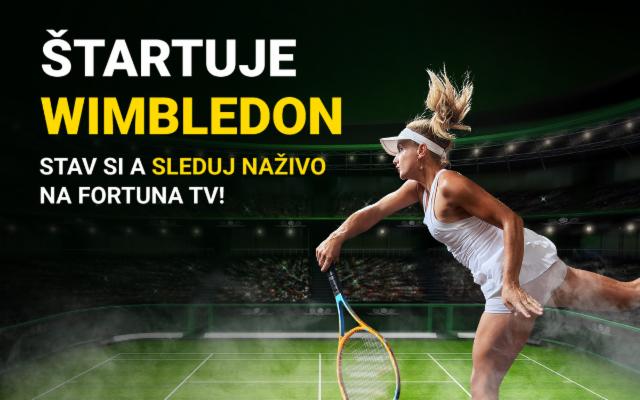 Stav si na Wimbledon a sleduj zápasy naživo na Fortuna TV!
