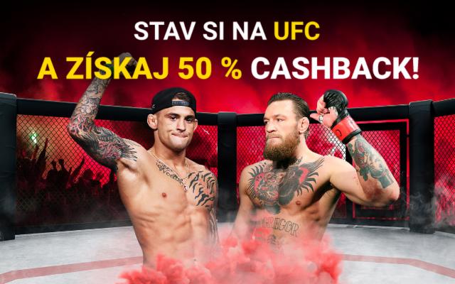 Stav si na turnaj UFC 264 a získaj 50 % cashback!