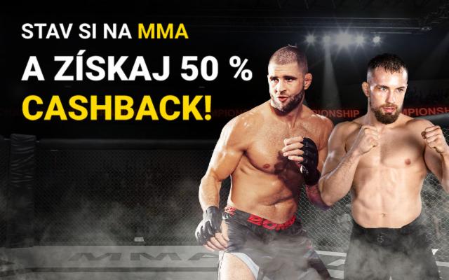 Stav si na UFC Fight Night a získaj 50 % cashback!