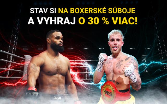 Stav si na boxerské súboje a vyhraj o 30 % viac!