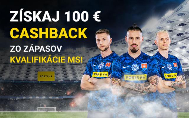 Získaj až 100 eur cashback zo zápasov kvalifikácie MS!
