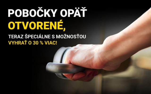 Pobočky opäť otvorené! Navštív nás, stav si a vyhraj o 30 % viac!