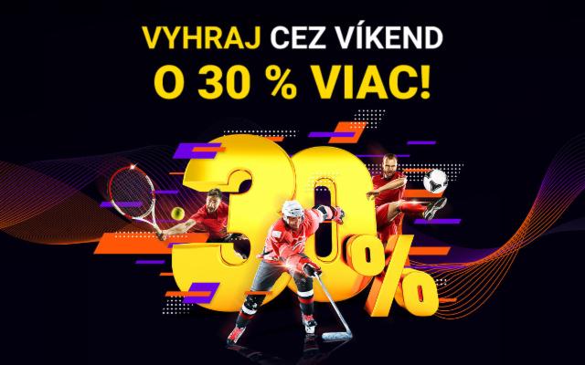 Stav si cez víkend a vyhraj o 30 % viac!