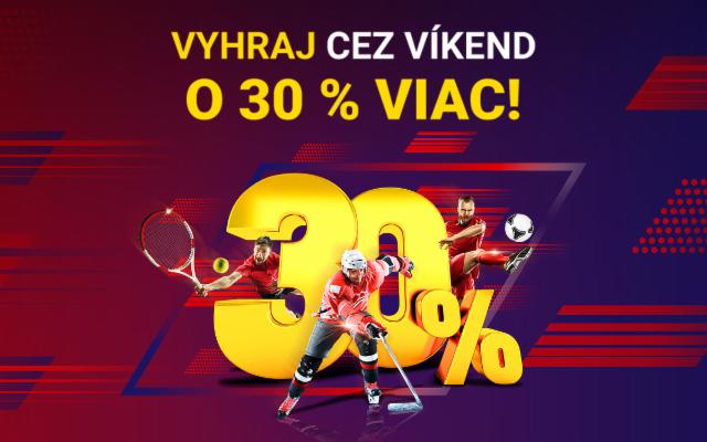 Stav si cez víkend a vyhraj o 30 % viac!