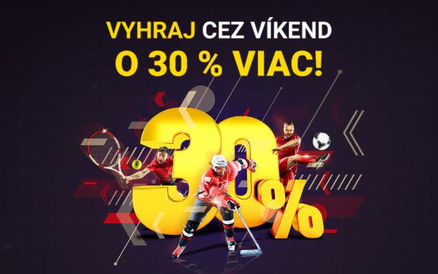 Stav si cez víkend a vyhraj o 30 % viac!