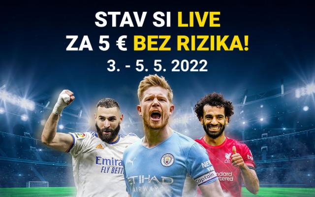 Stav si na semifinálové odvety LIVE úplne bez rizika!