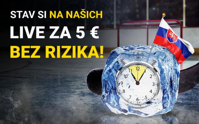 Stav si na zápasy slovenskej repre LIVE úplne bez rizika!