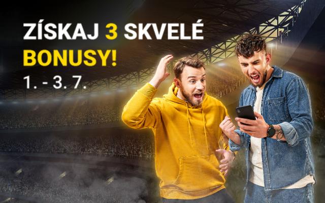 Získaj 3 skvelé bonusy počas 3 dní!
