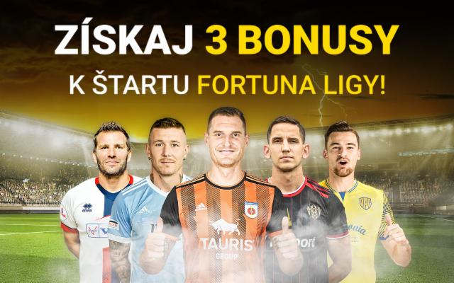 Získaj 3&nbsp;bonusy k&nbsp;štartu Fortuna ligy!