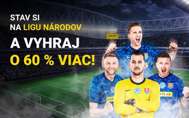 Stav si na Ligu národov a vyhraj o 60 % viac!