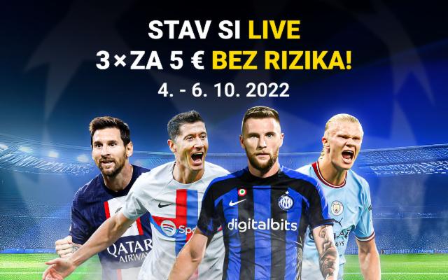 Stav si na pohárovú Európu LIVE bez rizika!