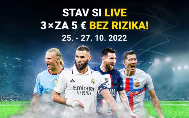 Stav si na pohárovú Európu LIVE bez rizika!