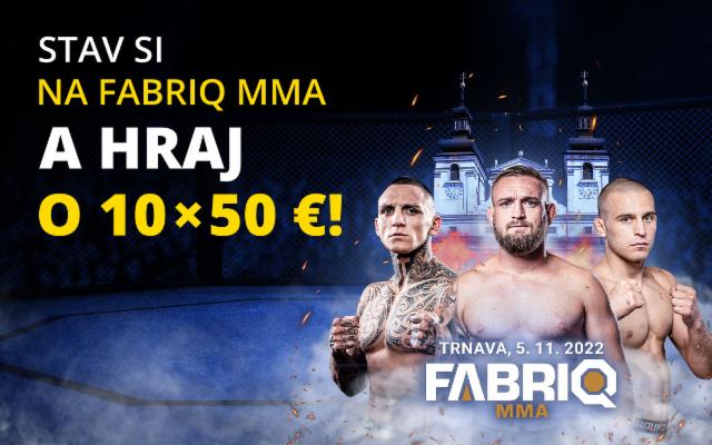 Poznáme výhercov súťaže s Fabriq MMA o 10 x 50 eur!