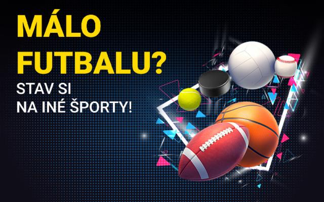 Nielen futbalom je človek živý, stav si aj na iné športy!