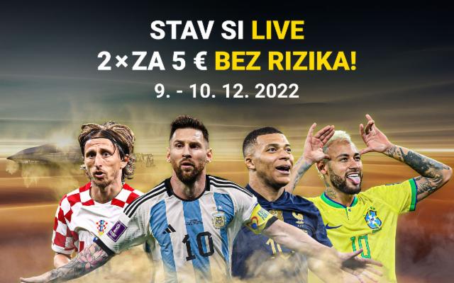 Stav si na štvrťfinále MS LIVE bez rizika!