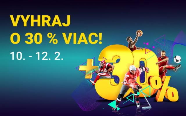 Uži si&nbsp;víkend plný športu a&nbsp;vyhraj o&nbsp;30&nbsp;% viac!