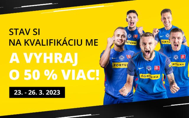 Stav si na zápasy kvalifikácie ME a vyhraj o 50 % viac!