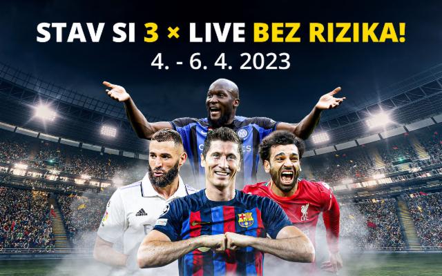 Stav si 3 x LIVE úplne bez rizika!