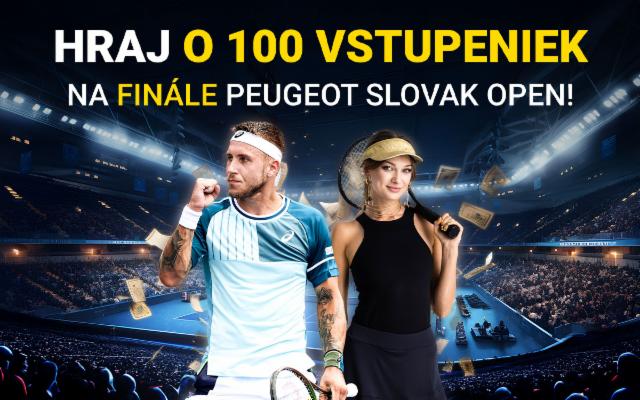 Poznáme výhercov vstupeniek na rozhodujúce zápasy Peugeot Slovak Open!