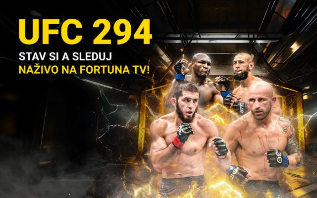 Stav si na nabitý turnaj UFC 294 a sleduj všetky zápasy naživo!