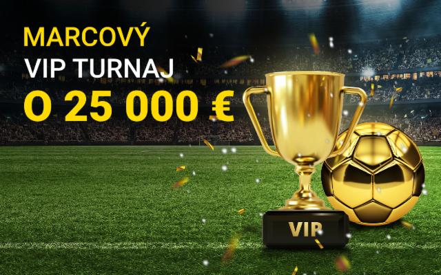 VIP turnaj o 25 000 eur + 550 free spinov!