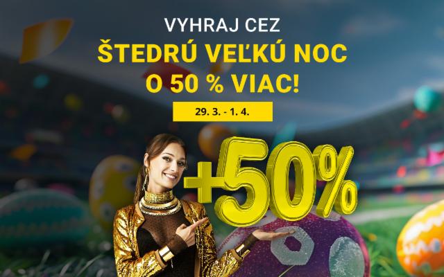 Stav si počas Štedrej Veľkej noci a vyhraj o 50 % viac!