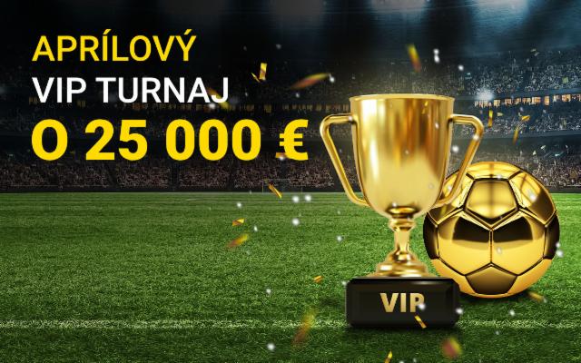 VIP turnaj o 25 000 eur + 550 free spinov!