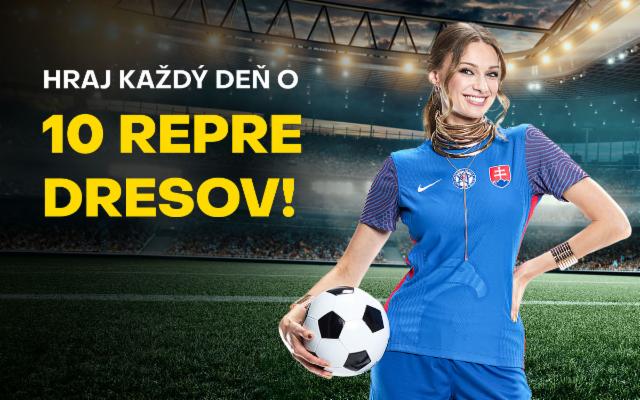 Stav si na ME vo futbale a hraj každý deň o 10 repre dresov!