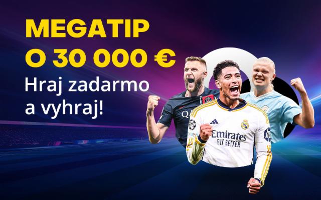 Hraj v Megatipe zadarmo o 30 000 eur!