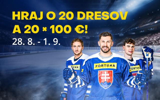 Poznáme výhercov súťaže o 20 hokejových dresov a 20 x 100 eur!