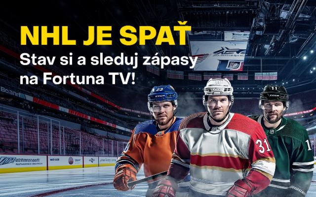 Stav si na NHL a sleduj zápasy naživo na Fortuna TV!