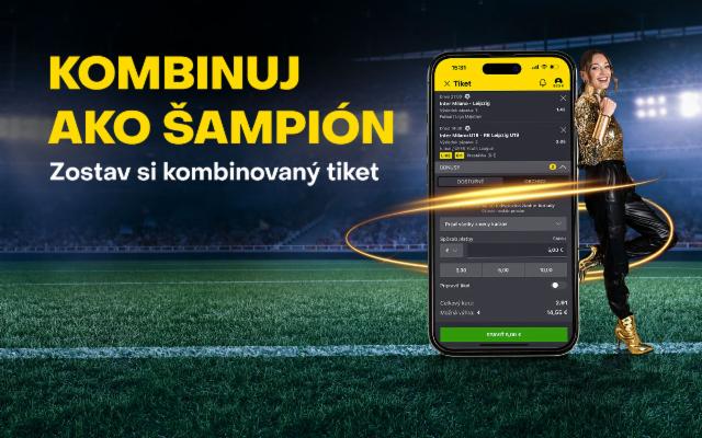 Namixuj si predzápasové aj LIVE&nbsp;stávky na&nbsp;nový kombinovaný&nbsp;tiket!