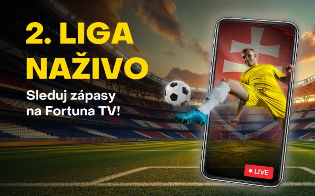 Sleduj zápasy našej 2. futbalovej ligy naživo na Fortuna TV!