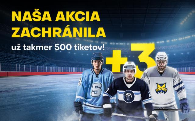 Naša akcia pri zápasoch hokejovej extraligy zachránila už takmer 500 tiketov!