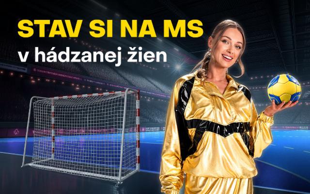 Stav si na MS v hádzanej žien a sleduj zápasy naživo na Fortuna TV!