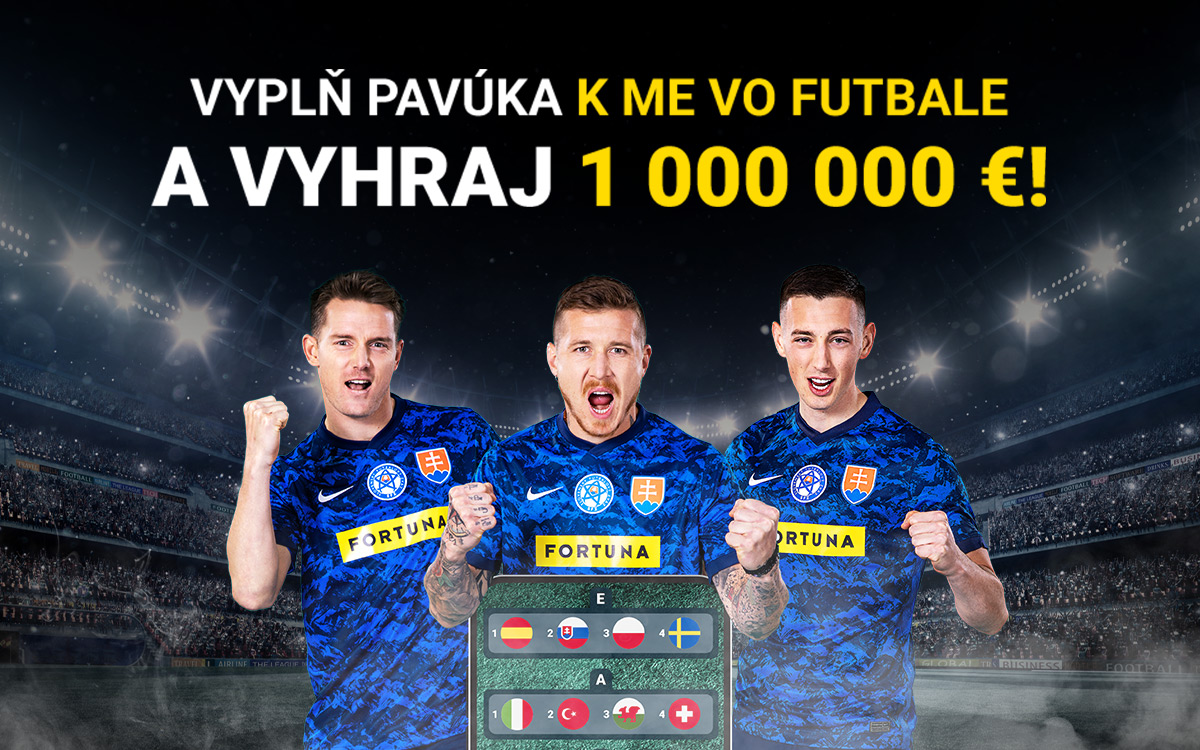 Vyplň pavúka k ME vo futbale a vyhraj 1 000 000 €!